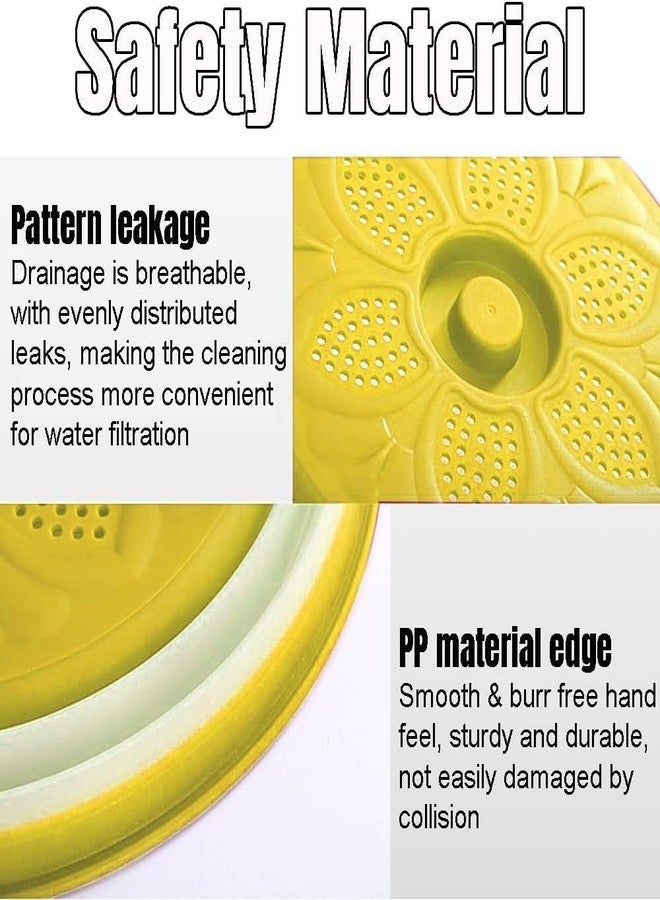 EZYHOME Microwave Splatter Cover, Collapsible and Reusable Food Cover, Ventilated Foldable Microwave Splash Proof Dining Plate Cover, Multi-Purpose Colander Kitchen Gadget Dishwasher-Safe - Image 3